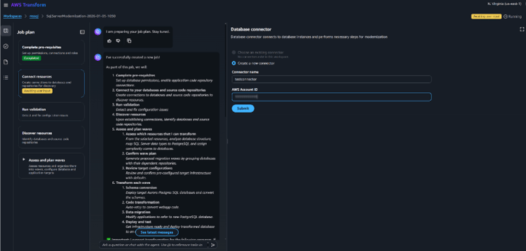 Creating the database connector